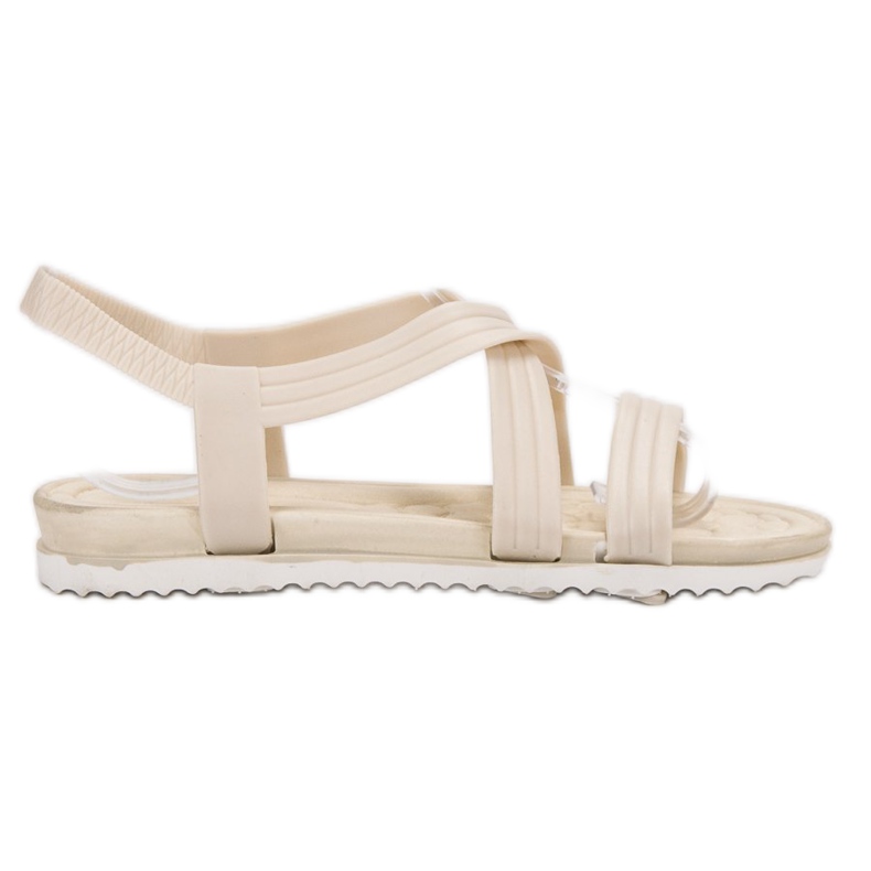 SHELOVET Csúsztatható gumiszandál fehér