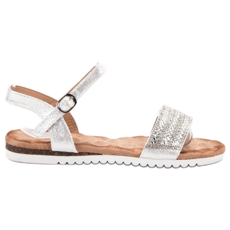 Emaks Szandál köbös cirkóniummal szürke