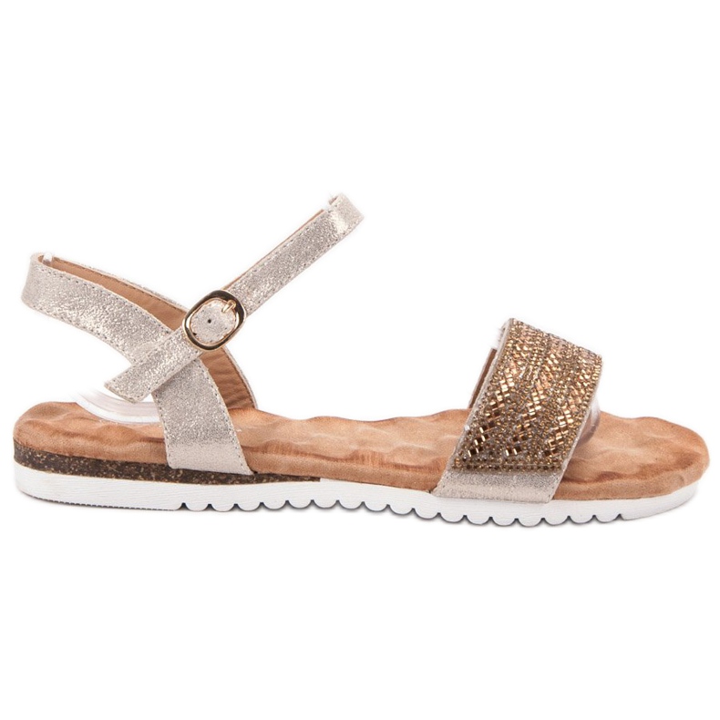 Emaks Szandál köbös cirkóniummal barna