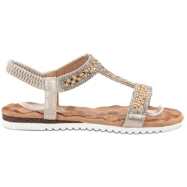 Emaks Díszített női szandál sárga