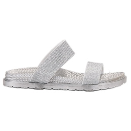 EXQUILY Divatos gumi papucs szürke