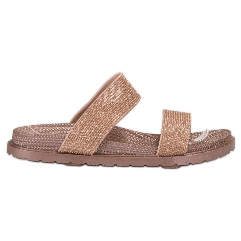 EXQUILY Divatos gumi papucs rózsaszín