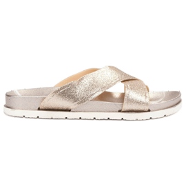 Emaks Arany papucs csillogással aranysárga