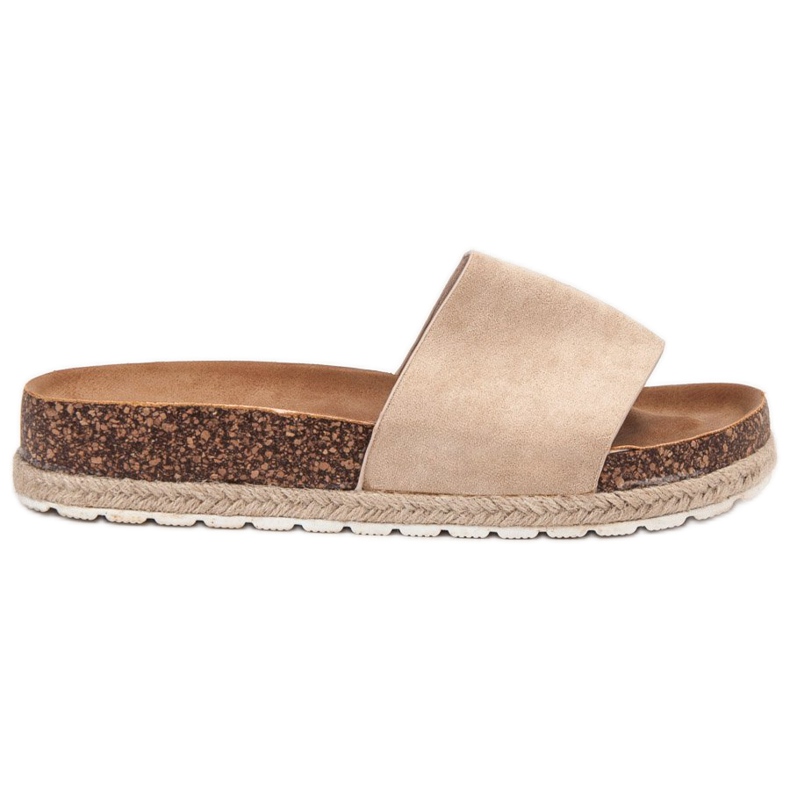 SHELOVET Velúr Espadrilles bézs