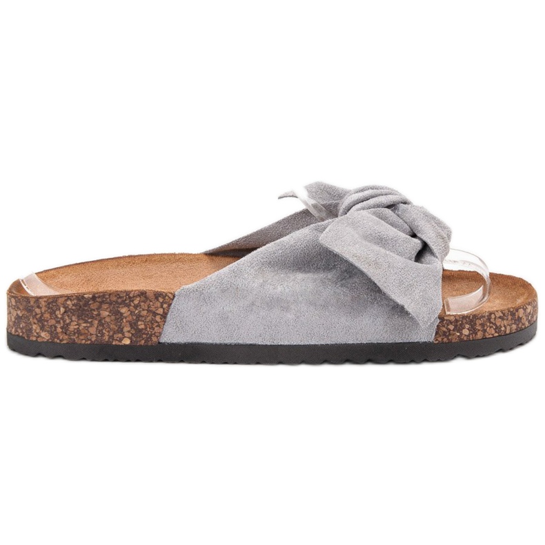 Super Me Divatos szürke papucs