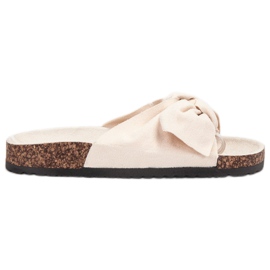 Bona Velúr papucs íjjal bézs