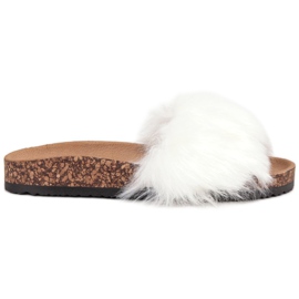 Bona Papucs szőrmével fehér