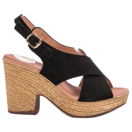 Anesia Paris Könnyű, magas sarkú szandál fekete