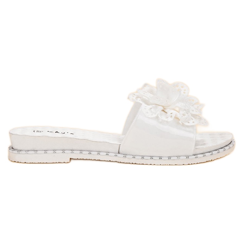 Kayla Fehér gumi papucs