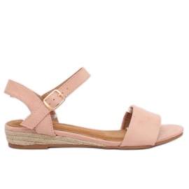 Szandál espadrilles pink 9R73 Pink rózsaszín Szandál espadrilles pink 9R73 Pink rózsaszín