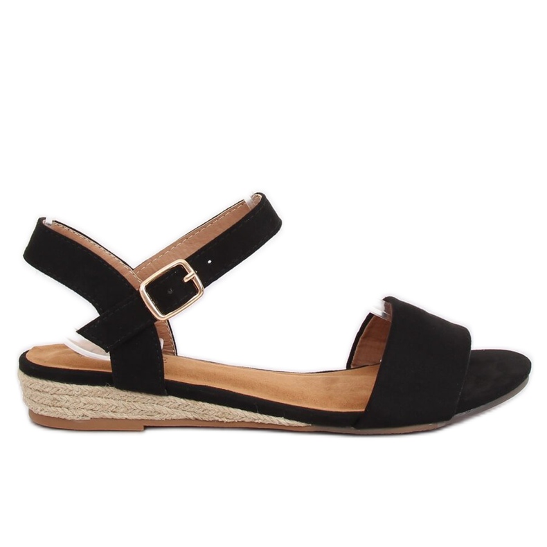 Fekete szandál espadrilles 9R73 Black