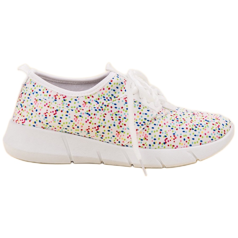 Bona Sportcipő pöttyös fehér
