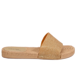 Női arany papucs JFF-V182 Golden aranysárga