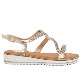 ZY178 L. Arany aszimmetrikus szandál aranysárga