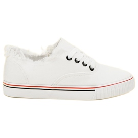 SHELOVET Fehér textil cipők