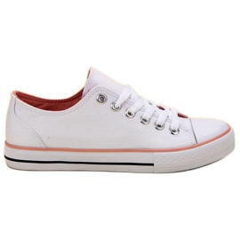 SHELOVET Klasszikus fehér cipők rózsaszín