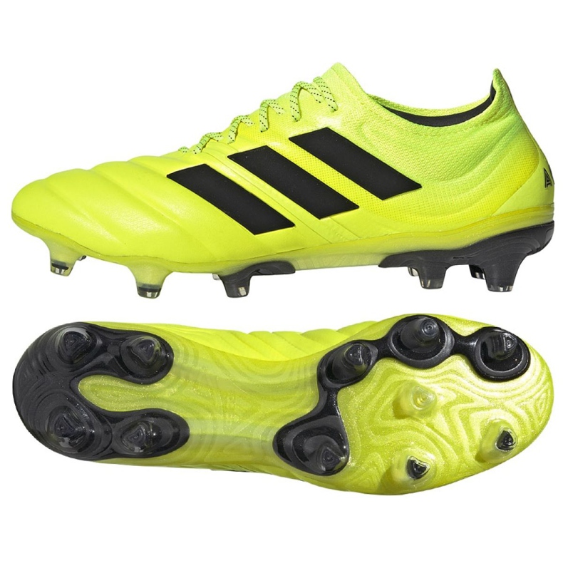 Adidas Copa 19.1 Fg M F35519 futballcipő sárga sárga Adidas Copa 19.1 Fg M F35519 futballcipő sárga sárga