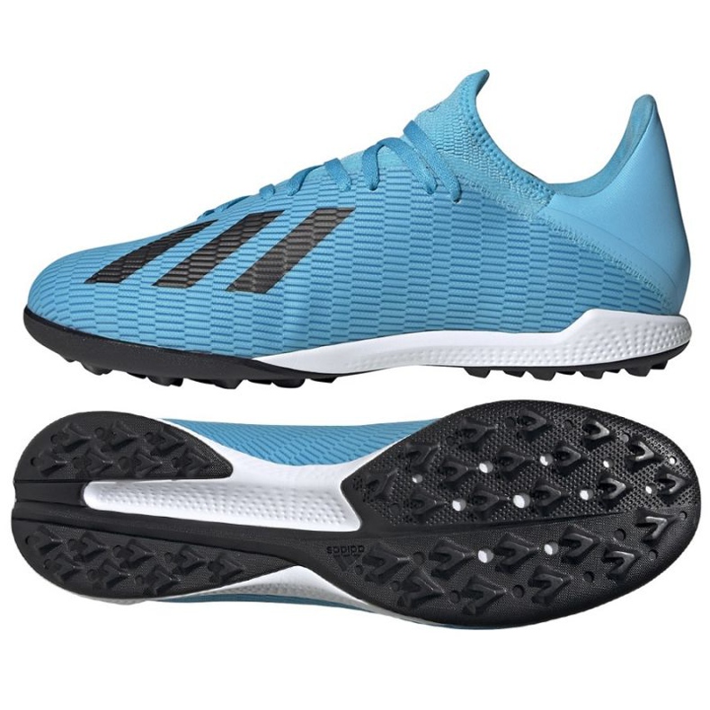 Adidas X 19.3 Tf M F35375 futballcipő kék kék Adidas X 19.3 Tf M F35375 futballcipő kék kék