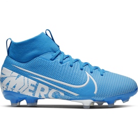 Nike Mercurial Superfly 7 Academy FG / MG Jr AT8120 414 futballcipő kék