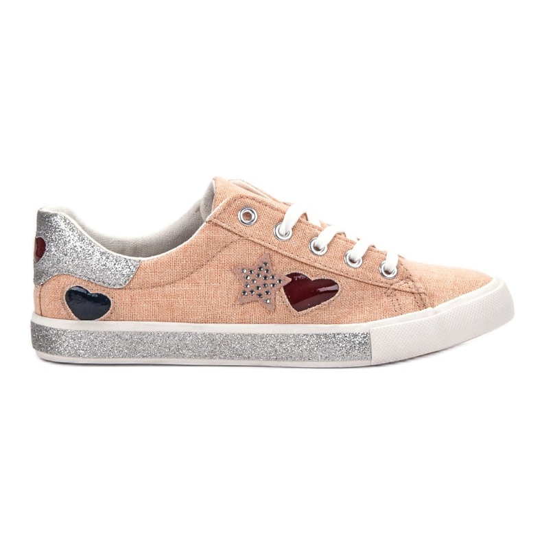 Kylie Cipők csillogással narancssárga