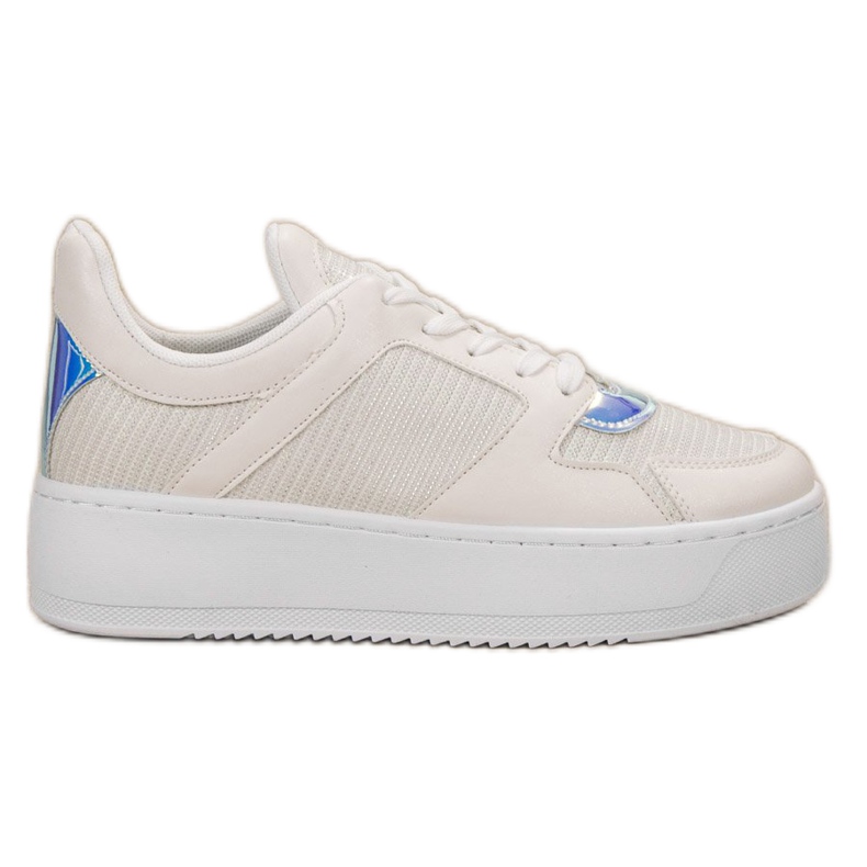 Ideal Shoes Cipők csillogással fehér