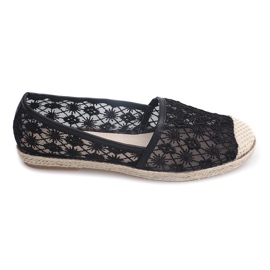 Balerinák Espadrilles YBS136 Black fekete