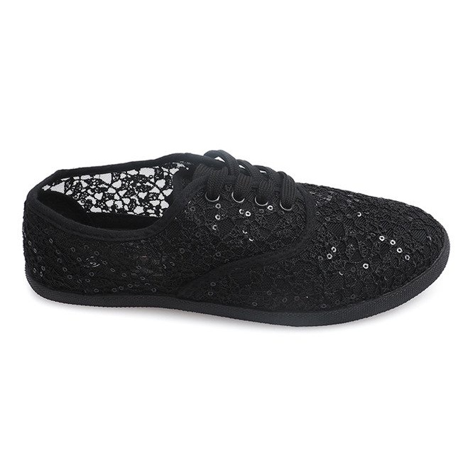 Cipők Cipők Lace Z026 Black fekete