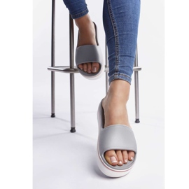 Crocs Crocband Platform Slide 04M világosszürke rózsa