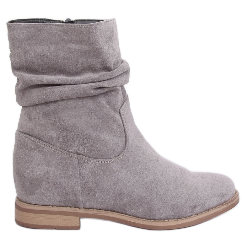 Szürke csizma rejtett ék sarkán NC838 Szürke