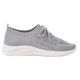Ideal Shoes Textil sportcipő szürke Ideal Shoes Textil sportcipő szürke