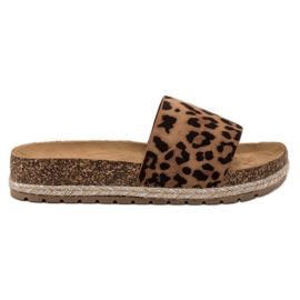 Bestelle Klasszikus velúr papucs barna