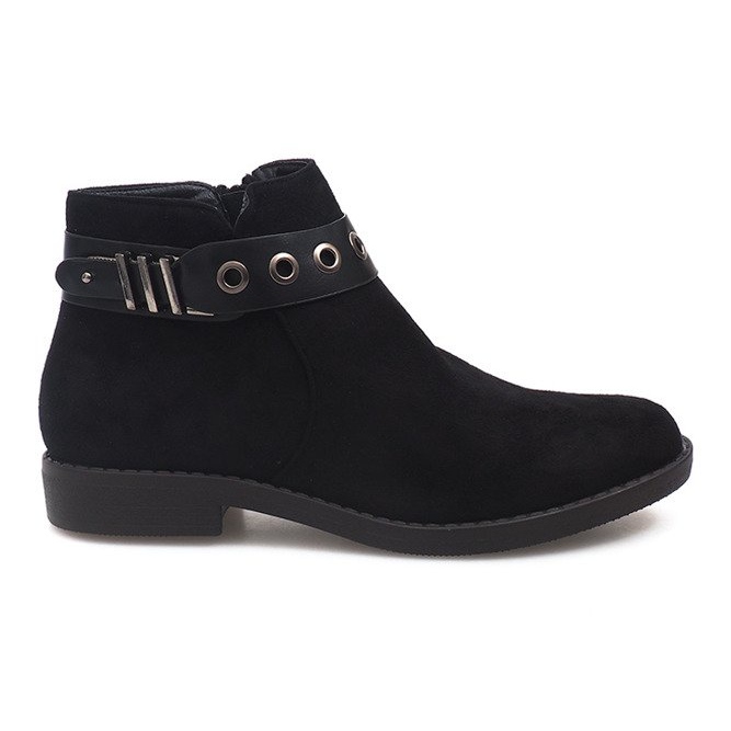 Velúr csizma QL-36 Fekete