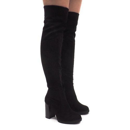 Velúr csizma az SU-2730 fekete oszlopon