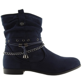 Navy blue csizma 3767 Blue sötétkék