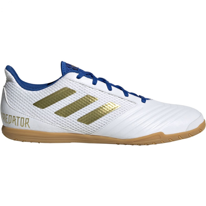 Adidas Predator Sala 19.4 In M EG2827 futballcipő szürke fehér Adidas Predator Sala 19.4 In M EG2827 futballcipő szürke fehér