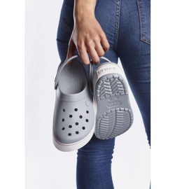 Crocs Crocband platform Clog 04M világosszürke rózsa
