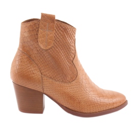 Hőszigeteletlen női csizma Anabelle 1466 Camel crocodile barna