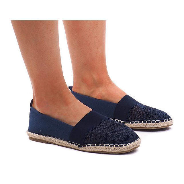Áttört Espadrilles cipők 188-38 Navy Blue sötétkék Áttört Espadrilles cipők 188-38 Navy Blue sötétkék