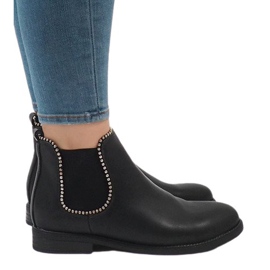 Fekete szigetelésű csizma rugalmas szalaggal 1003-PA Fekete szigetelésű csizma rugalmas szalaggal 1003-PA