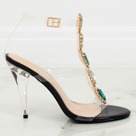 Fekete szandál a fekete KSL701 Black II-GAT-on