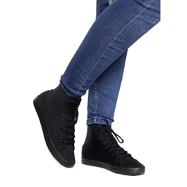 Magasszárú cipők Lycra B113B Fekete