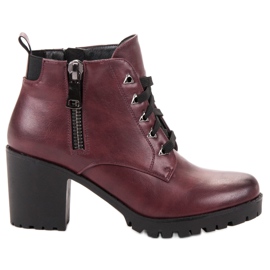 Vinceza Alacsony csizma a bárban piros