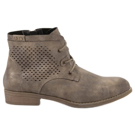 Groto Gogo Khaki áttört csizmák sokszínű zöld