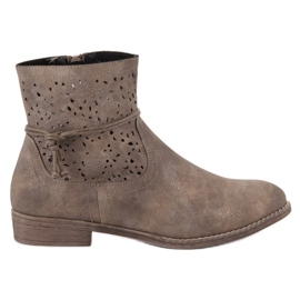 Groto Gogo Áttört női csizma sokszínű zöld