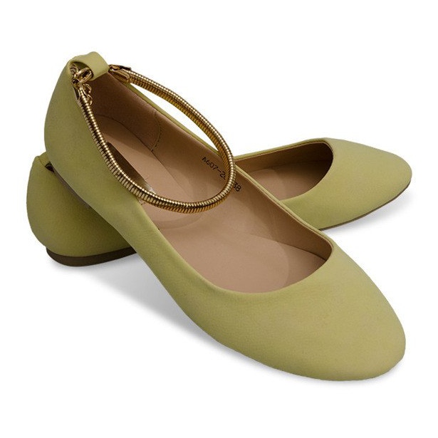 Balerinák Gyönyörű dekoráció a bokán A607 Sárga Balerinák Gyönyörű dekoráció a bokán A607 Sárga