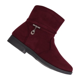 Maroon női velúr csizma MP-53 Red piros Maroon női velúr csizma MP-53 Red piros