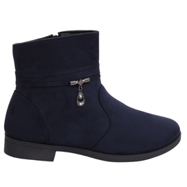 Navy blue női velúr csizma MP-53 Blue sötétkék Navy blue női velúr csizma MP-53 Blue sötétkék