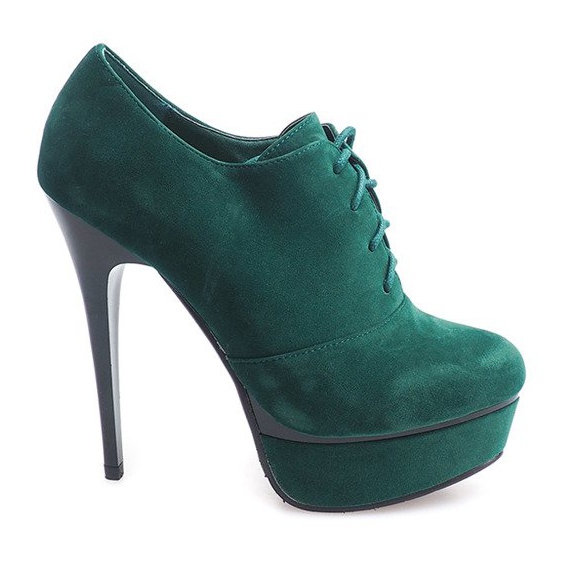 Elegáns csizma magas sarkú 7146 zöld