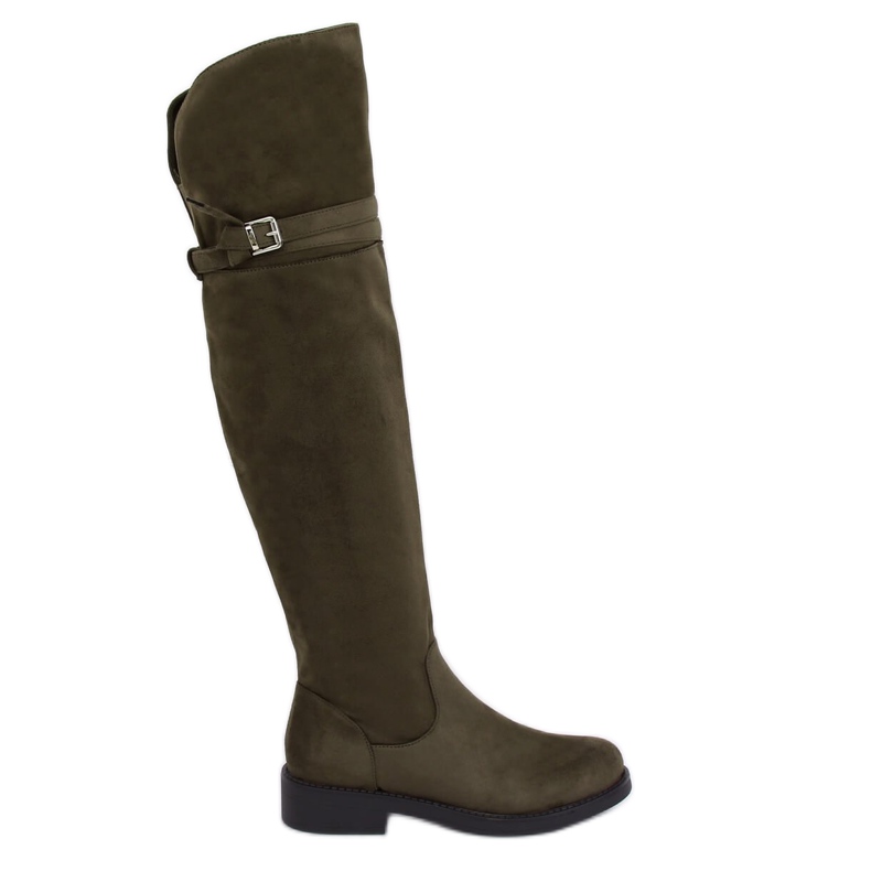 Térdig érő csizma zöld SU-2850 Zöld