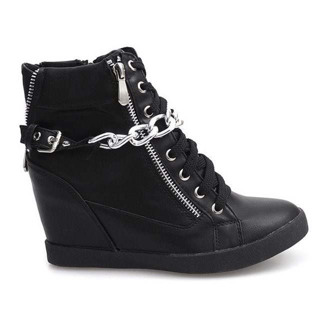Cipő Cipők On Wedge 8089 Black fekete